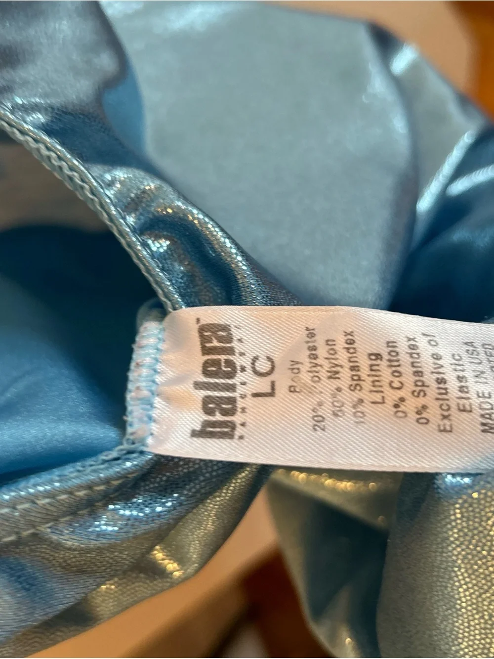 balera Shiny Light Blue and Silver Dance |Gymnastics Leotard - LC